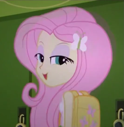 Size: 589x602 | Tagged: safe, screencap, character:fluttershy, equestria girls:equestria girls, g4, my little pony:equestria girls, cropped, eyeshadow, solo