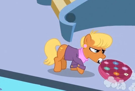 Size: 539x363 | Tagged: safe, screencap, character:ms. harshwhinny, episode:games ponies play, g4, my little pony: friendship is magic, animated, solo, suitcase