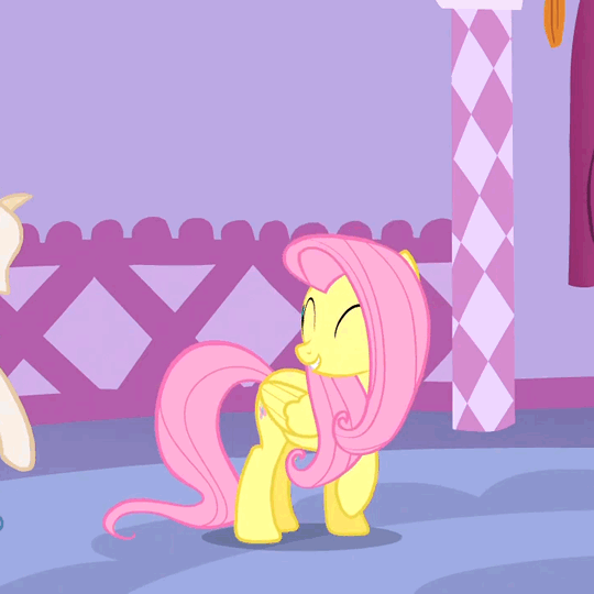 Size: 540x540 | Tagged: safe, screencap, character:fluttershy, episode:stare master, g4, my little pony: friendship is magic, animated, cropped, dilated pupils, excited, flailing, flying, open mouth, smiling, solo, zip lines