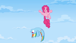 Size: 1280x720 | Tagged: safe, artist:misterdavey, screencap, character:pinkie pie, character:rainbow dash, smile hd
