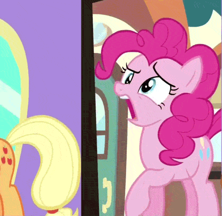 Size: 458x446 | Tagged: safe, screencap, character:applejack, character:pinkie pie, species:earth pony, species:pony, episode:a canterlot wedding, g4, my little pony: friendship is magic, animated, confetti, cropped, female, sneezing, solo focus