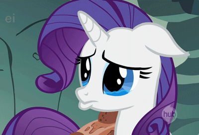 Size: 400x272 | Tagged: safe, screencap, character:rarity, episode:a dog and pony show, g4, my little pony: friendship is magic, animated, cropped, crying, floppy ears, pouting, solo, teary eyes