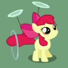 Size: 140x140 | Tagged: safe, screencap, character:apple bloom, episode:the cutie pox, g4, my little pony: friendship is magic, animated, cropped, loop-de-hoop, plate spinning, plates, solo