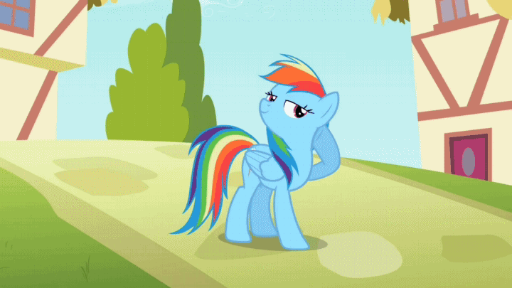 Size: 720x405 | Tagged: safe, screencap, character:rainbow dash, episode:the mysterious mare do well, g4, my little pony: friendship is magic, animated, camera flashes, loop, offscreen character, pose, solo