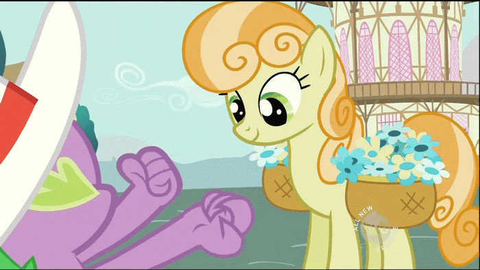 Size: 700x394 | Tagged: safe, screencap, character:junebug, character:spike, episode:secret of my excess, g4, my little pony: friendship is magic, animated, hand, hub logo, spike want