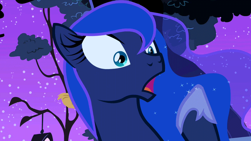 Size: 853x480 | Tagged: safe, screencap, character:princess luna, episode:luna eclipsed, g4, my little pony: friendship is magic, animated, floppy ears, solo