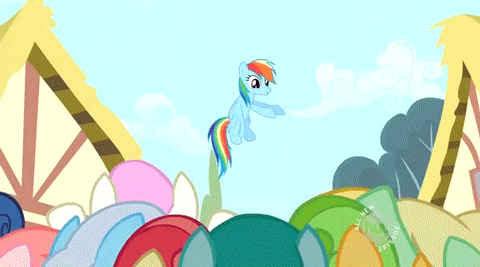Size: 480x267 | Tagged: safe, screencap, character:rainbow dash, episode:the mysterious mare do well, g4, my little pony: friendship is magic, animated, gif