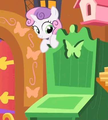 Size: 378x420 | Tagged: safe, screencap, character:sweetie belle, episode:stare master, g4, my little pony: friendship is magic, animated, cropped, cute, diasweetes, solo