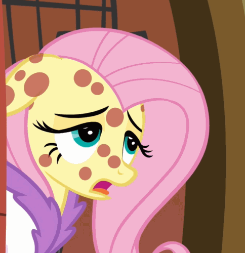 Size: 484x500 | Tagged: safe, screencap, character:fluttershy, episode:hurricane fluttershy, g4, my little pony: friendship is magic, animated, bathrobe, clothing, coughing, fluttersick, invisible stallion, out of context, pony pox, robe, sick, solo