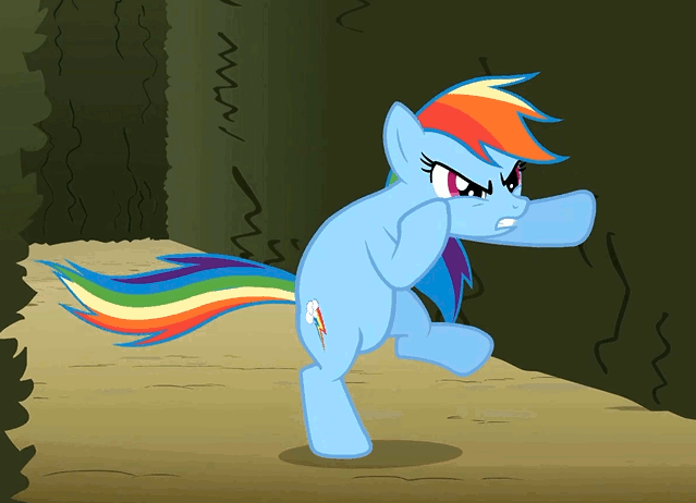 Size: 639x462 | Tagged: safe, screencap, character:rainbow dash, episode:the return of harmony, g4, my little pony: friendship is magic, animated, boxing, canterlot hedge maze, come at me bro, loop, maze, punch, solo, wingless
