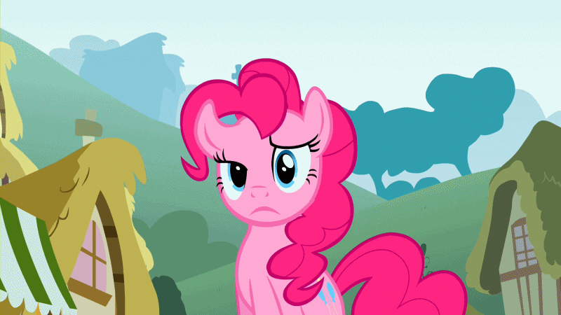 Size: 800x450 | Tagged: safe, screencap, character:pinkie pie, episode:feeling pinkie keen, g4, my little pony: friendship is magic, animated, cute, floppy ears, horses doing horse things, loop, pinkie sense, solo