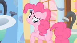 Size: 1280x720 | Tagged: safe, screencap, character:pinkie pie, needs more jpeg, pixels as big as hams, solo