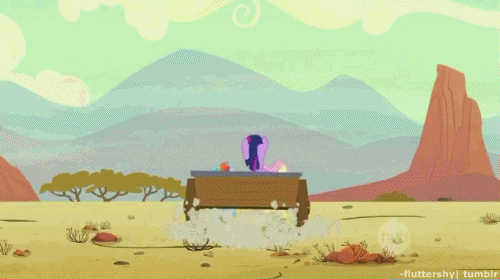 Size: 500x280 | Tagged: safe, screencap, character:pinkie pie, character:rarity, character:twilight sparkle, episode:the last roundup, g4, my little pony: friendship is magic, animated, cactus, gif, wagon