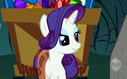 Size: 925x577 | Tagged: safe, screencap, character:rarity, episode:a dog and pony show, g4, my little pony: friendship is magic, scrunchy face