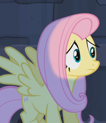 Size: 928x1080 | Tagged: safe, screencap, character:fluttershy, episode:castle mane-ia, g4, my little pony: friendship is magic, season 4, concerned, solo