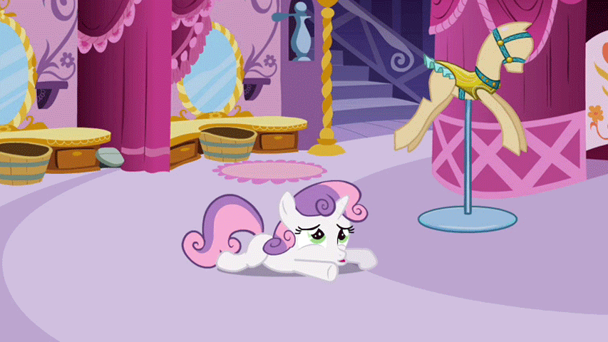 Size: 853x480 | Tagged: safe, screencap, character:sweetie belle, episode:sisterhooves social, g4, my little pony: friendship is magic, animated, bored