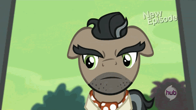 Size: 384x216 | Tagged: safe, screencap, character:doctor caballeron, episode:daring don't, g4, my little pony: friendship is magic, animated, hub logo, hubble, solo, the hub
