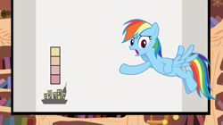 Size: 1054x591 | Tagged: safe, screencap, character:rainbow dash, episode:hurricane fluttershy, g4, my little pony: friendship is magic, chart, charts and graphs, flying, solo