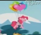 Size: 133x113 | Tagged: safe, screencap, character:applejack, character:pinkie pie, episode:pinkie apple pie, g4, my little pony: friendship is magic, balloon, solo, then watch her balloons lift her up to the sky