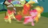 Size: 155x91 | Tagged: safe, screencap, character:apple bloom, character:applejack, character:big mcintosh, character:granny smith, character:pinkie pie, species:earth pony, species:pony, episode:pinkie apple pie, g4, my little pony: friendship is magic, male, stallion