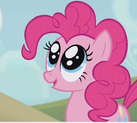 Size: 468x420 | Tagged: safe, screencap, character:pinkie pie, episode:pinkie apple pie, g4, my little pony: friendship is magic, animated, cute, diapinkes, eye shimmer, eyes, solo