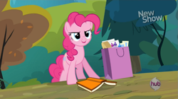 Size: 853x478 | Tagged: safe, screencap, character:pinkie pie, episode:pinkie apple pie, g4, my little pony: friendship is magic, solo