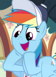 Size: 232x320 | Tagged: safe, screencap, character:rainbow dash, episode:flight to the finish, g4, my little pony: friendship is magic, animation error, solo