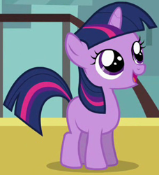 Size: 304x333 | Tagged: safe, screencap, character:twilight sparkle, character:twilight sparkle (unicorn), species:pony, species:unicorn, episode:a canterlot wedding, g4, my little pony: friendship is magic, cute, female, filly, filly twilight sparkle, foal, outfit catalog, solo, twiabetes, younger