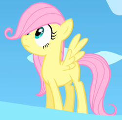 Size: 328x323 | Tagged: safe, screencap, character:fluttershy, species:pegasus, species:pony, episode:the cutie mark chronicles, g4, my little pony: friendship is magic, cropped, cute, female, filly, filly fluttershy, foal, mare, shyabetes, solo, spread wings, wings, younger