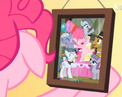 Size: 418x331 | Tagged: safe, screencap, character:cloudy quartz, character:limestone pie, character:marble pie, character:maud pie, character:pinkie pie, episode:pinkie pride, g4, my little pony: friendship is magic, pie sisters