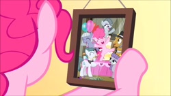 Size: 854x480 | Tagged: safe, screencap, character:cloudy quartz, character:igneous rock pie, character:limestone pie, character:marble pie, character:maud pie, character:pinkie pie, episode:pinkie pride, g4, my little pony: friendship is magic, pie family, pie sisters, quartzrock