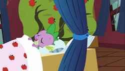 Size: 1366x768 | Tagged: safe, screencap, character:bloomberg, character:spike, episode:over a barrel, g4, my little pony: friendship is magic, solo