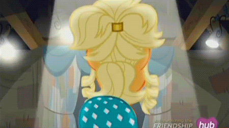 Size: 450x251 | Tagged: safe, screencap, character:applejack, species:pony, episode:simple ways, g4, my little pony: friendship is magic, animated, applejewel, butt shake, duckface, female, mare, plot, solo, stupid sexy applejack