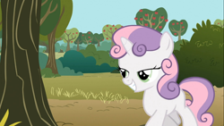 Size: 1366x768 | Tagged: safe, screencap, character:sweetie belle, episode:the show stoppers, g4, my little pony: friendship is magic, out of context, solo