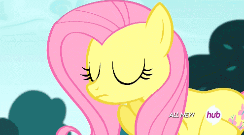 Size: 495x275 | Tagged: safe, screencap, character:fluttershy, character:seabreeze, species:breezies, episode:it ain't easy being breezies, g4, my little pony: friendship is magic, animated, eyes, hub logo, rainbow of harmony, rainbow power