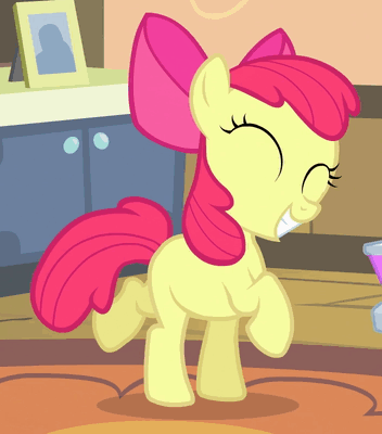 Size: 352x400 | Tagged: safe, screencap, character:apple bloom, species:earth pony, species:pony, episode:somepony to watch over me, g4, my little pony: friendship is magic, adorabloom, animated, cute, dancing, female, filly, gif, hnnng, solo, trotting, trotting in place, weapons-grade cute