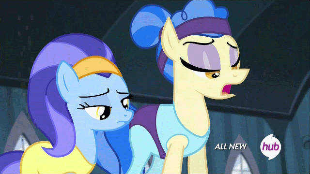 Size: 640x360 | Tagged: safe, screencap, character:sapphire shores, episode:for whom the sweetie belle toils, animated, headbob, hub logo