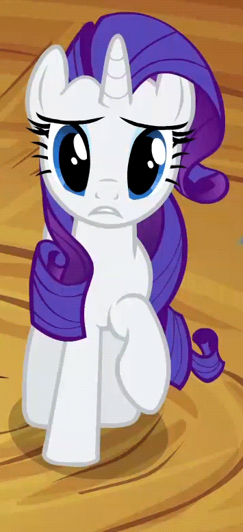 Size: 355x777 | Tagged: safe, screencap, character:rarity, species:pony, species:unicorn, episode:maud pie, g4, my little pony: friendship is magic, animated, blinking, cropped, cute, female, looking at you, looking up, mare, raised hoof, raribetes, solo, talking