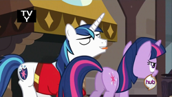 Size: 1920x1080 | Tagged: safe, screencap, character:shining armor, character:twilight sparkle, species:pony, episode:a canterlot wedding, g4, my little pony: friendship is magic, female, lick it, mare, out of context, plot, tongue out