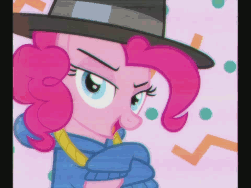 Size: 960x720 | Tagged: safe, screencap, character:pinkie pie, species:pony, episode:testing testing 1-2-3, g4, my little pony: friendship is magic, 4:3, 80s, alarm clock, animated, bipedal, bling, clothing, dancing, hip hop, hoodie, music video, pose, rap, rapper pie, sneakers, solo, sweatpants, symbol, wonderbolts logo