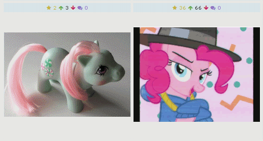 Size: 520x279 | Tagged: safe, artist:silvermoonbreeze, screencap, character:minty, character:pinkie pie, derpibooru, episode:testing testing 1-2-3, g1, g3, g4, my little pony: friendship is magic, 4:3, 80s, alarm clock, animated, bling, clothing, custom, dancing, exploitable meme, g3 to g1, generation leap, hip hop, hoodie, irl, juxtaposition, juxtaposition win, loop, meme, meta, music video, photo, pose, rap, rapper pie, sneakers, solo, sweatpants, symbol, toy, wonderbolts logo
