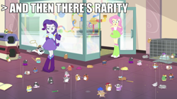 Size: 1920x1080 | Tagged: safe, screencap, character:fluttershy, character:rarity, episode:hamstocalypse now, equestria girls:rainbow rocks, g4, my little pony:equestria girls, amelia furhart, and then there's rarity, boots, bracelet, cage, carl pettington, cat, clothing, hamster, high heel boots, it begins, jewelry, kitten, meme origin, pencil, rope, skirt