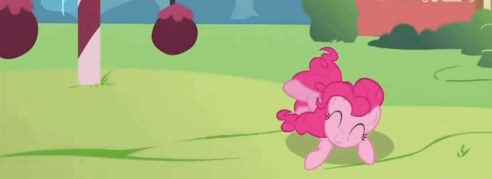 Size: 709x258 | Tagged: safe, screencap, character:pinkie pie, episode:feeling pinkie keen, g4, my little pony: friendship is magic, animated, cute, horses doing horse things, rolling