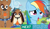 Size: 553x320 | Tagged: safe, screencap, character:rainbow dash, species:dog, species:pony, episode:trade ya, g4, my little pony: friendship is magic, drool, multiple heads, open mouth, orthros, sabrina secrets of a teenage witch, tongue out, two heads