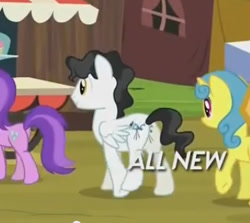 Size: 357x318 | Tagged: safe, screencap, character:amethyst star, character:lemon hearts, character:sparkler, character:starry eyes, episode:trade ya, g4, my little pony: friendship is magic, alternative cutie mark placement, animation error, inner thigh cutie mark