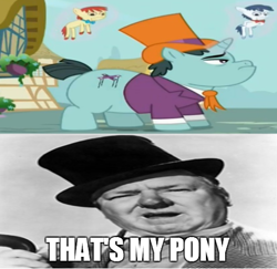 Size: 476x463 | Tagged: safe, screencap, character:claude, episode:inspiration manifestation, g4, my little pony: friendship is magic, image macro, meme, puppeteer, w.c fields, wrong aspect ratio