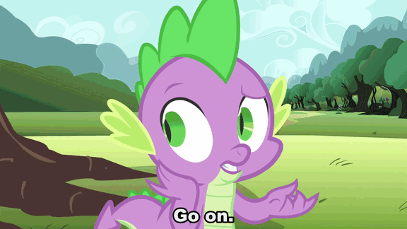 Size: 576x324 | Tagged: safe, screencap, character:rarity, character:spike, episode:inspiration manifestation, g4, my little pony: friendship is magic, animated, inspiration manifestation book, saddle bag, subtitles