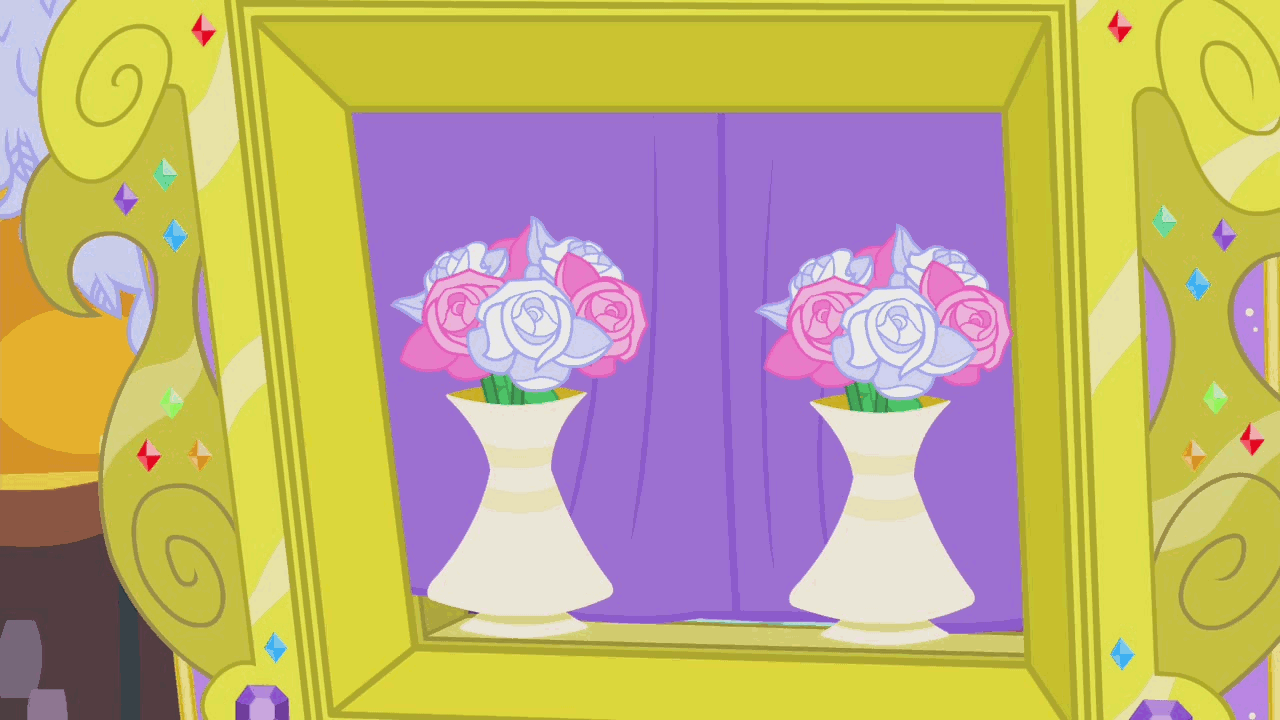 Size: 1280x720 | Tagged: safe, screencap, character:claude, episode:inspiration manifestation, g4, my little pony: friendship is magic, animated, curtains, disappointed, fat, flower, irritated, puppet, puppet theater, solo, vase