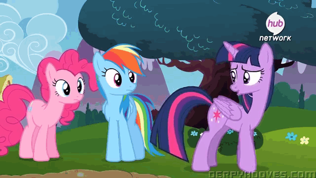 Size: 640x360 | Tagged: safe, screencap, character:pinkie pie, character:rainbow dash, character:twilight sparkle, character:twilight sparkle (alicorn), species:alicorn, species:pony, episode:twilight's kingdom, g4, my little pony: friendship is magic, animated, electricity, female, hub logo, hubble, magic overload, mare, super saiyan princess, the hub