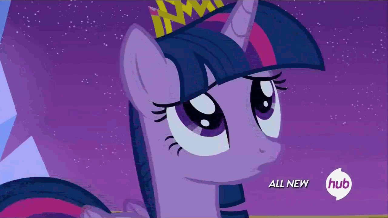 Size: 1280x720 | Tagged: safe, screencap, character:twilight sparkle, character:twilight sparkle (alicorn), species:alicorn, species:pony, animated, female, good trick, hub logo, loop, mare, solo, spinning, you'll play your part